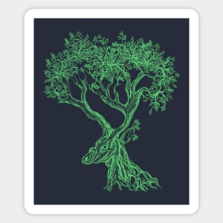 Mystic Antlers of the Forest (Light Green) Sticker